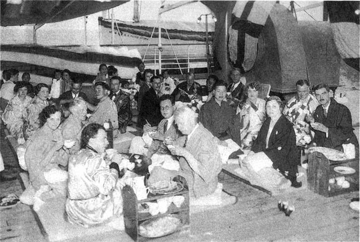 on the ship for a visit home to Hawai'i 1933-35