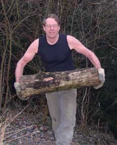 carrying a log