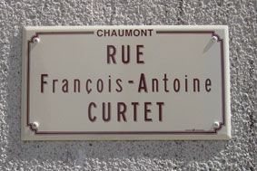 street sign Curtet