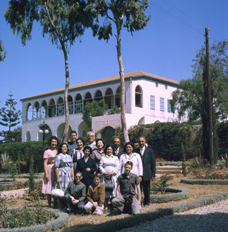 Mansion at Bahji with pilgrims 19 May 1960