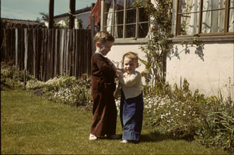 Keith and me in garden March 1944