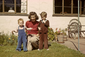me, mother and Keith March 1944