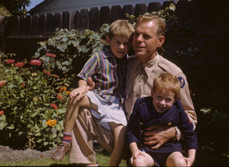 with Dad's cousin Elmer Hoeffner, August 1946
