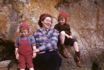 Me, Mother and Keith at Inverness, April 1947