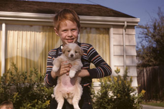 me with Fluffy, March 1948