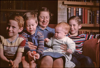 Mother and 4 boys March 1949