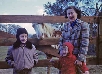 Me, Roger and Mother at Westridge Dec.1949
