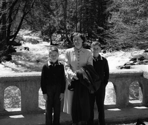 Me, mother, Keith, Happy Isles, Yosemite, April 1952