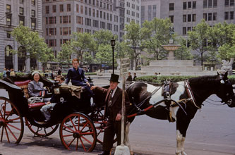 Carriage ride, New York, May 1953