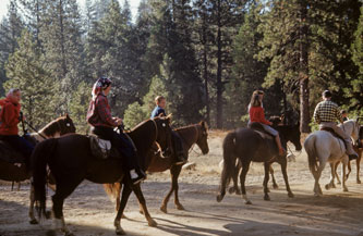 Wawona horseback, Yosemite, Aug.1953