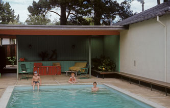 at Maymay's pool, Hillsborough, Aug.1953