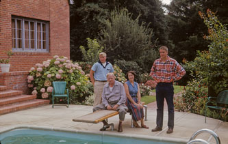 Herberts at Maymay's pool, Hillsborough, Aug.1953