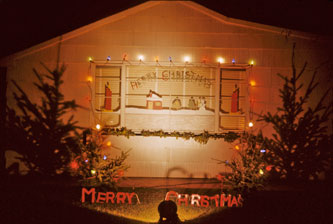 Christmas decorations, Palo Alto, Dec.1953