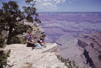 me and Keith, Grand Canyon, May 1954