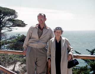 Dad and Grandmother, Pebble Beach, September 1954