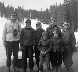 Stevenson ski trip, Badger Pass, Yosemite, Feb.1955
