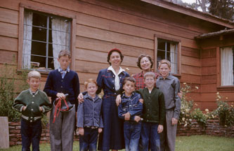 Our rented house in Del Monte Forest, with Phillips family, July 1955