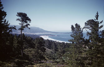 View from Pebble Beach house, 1956