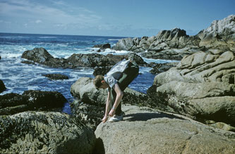 Me in tide pools, March1958