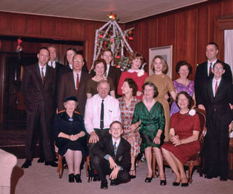 Christmas at Herberts, extended family 25 Dec.1960