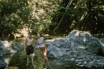 me with Mother in a river