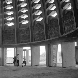 Frankfurt Temple partly finished May 1963