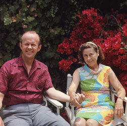 Dad and Mother in garden
