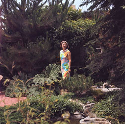 Mother in front garden 1969