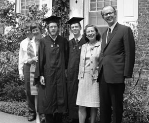 Greg's Harvard graduation with Hewletts 1969