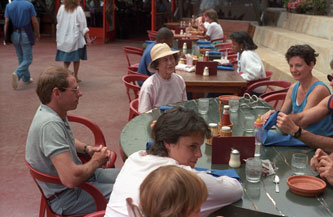 Lunch at Nepenthe, Big Sur, 1987
