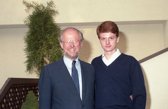 Dad and nephew Christophe Heliot, 1985