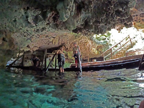 entering the cenote