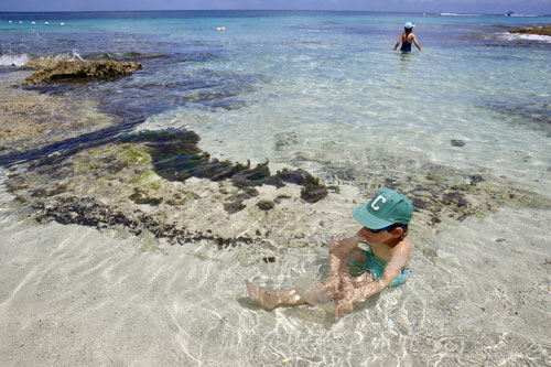 Luca in the water