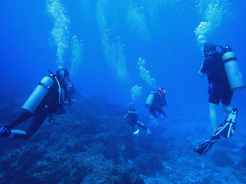 diving