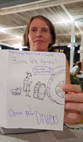 Agnes and birthday card