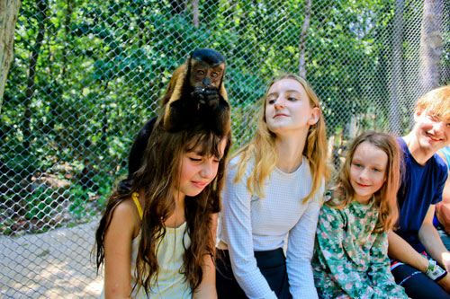 Lia and monkey