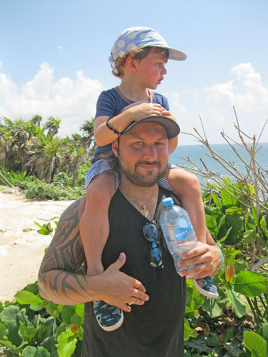 Jeremie and Kovu at Tulum