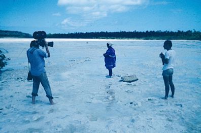 Filming on Ouvea