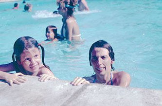 in the pool