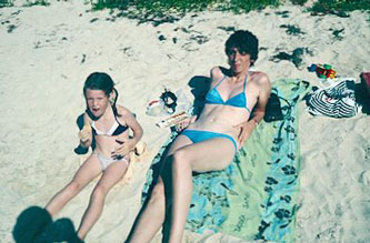 on the beach