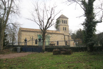 main gate and church across the street