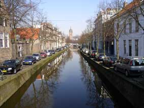 canal with houses