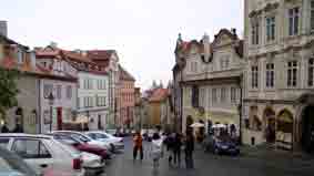 Prague streets below the castle