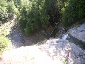 top of the falls
