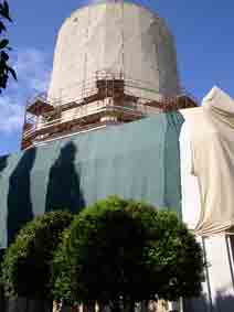 Shrine of the Báb in scaffolding