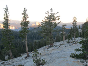 Sierras from the ridge