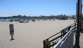 beach at Santa Cruz boardwalk