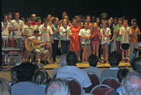 Junior youth singing