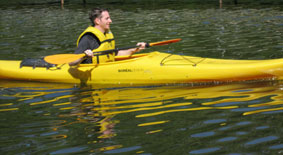Alex in kayak