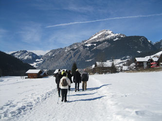 walking to the village